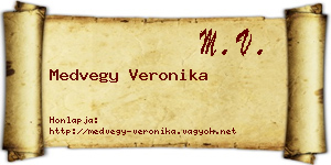 Medvegy Veronika névjegykártya